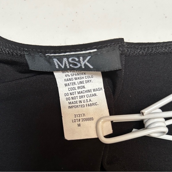 MSK Woman’s Black Fancy Beaded Sleeveless Top Blouse Size Medium - Picture 5 of 8